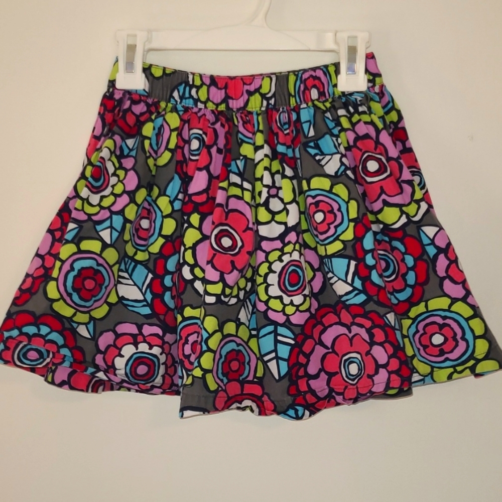 Hanna Andersson Bright Floral Skirt Girl's Sz 120 (Euro) 6/7 US